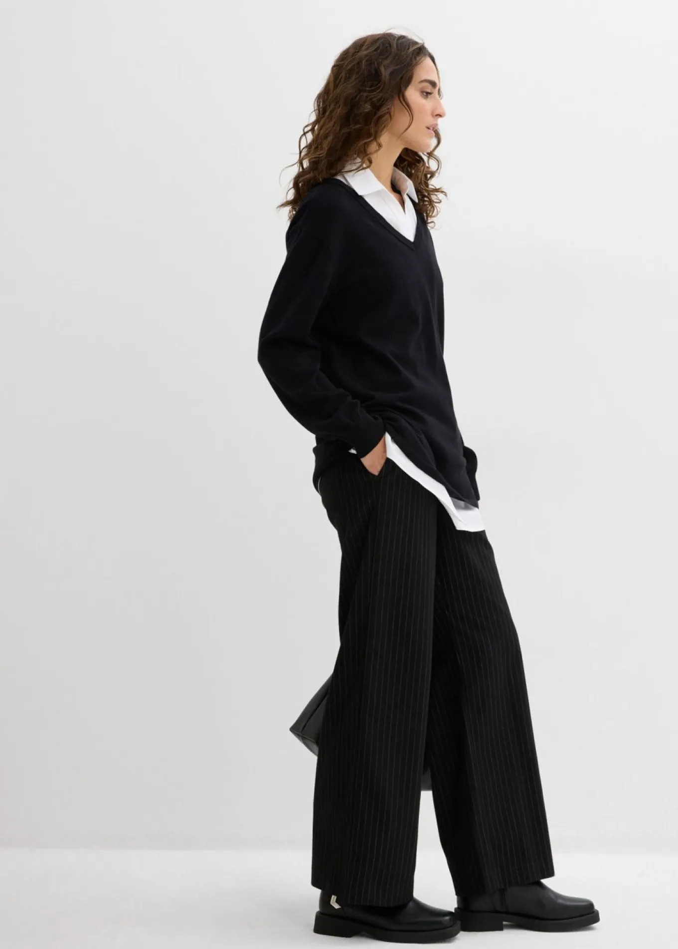 Conjunto premamá/de lactancia compuesto por jersey y blusa sin mangas de algodón orgánico