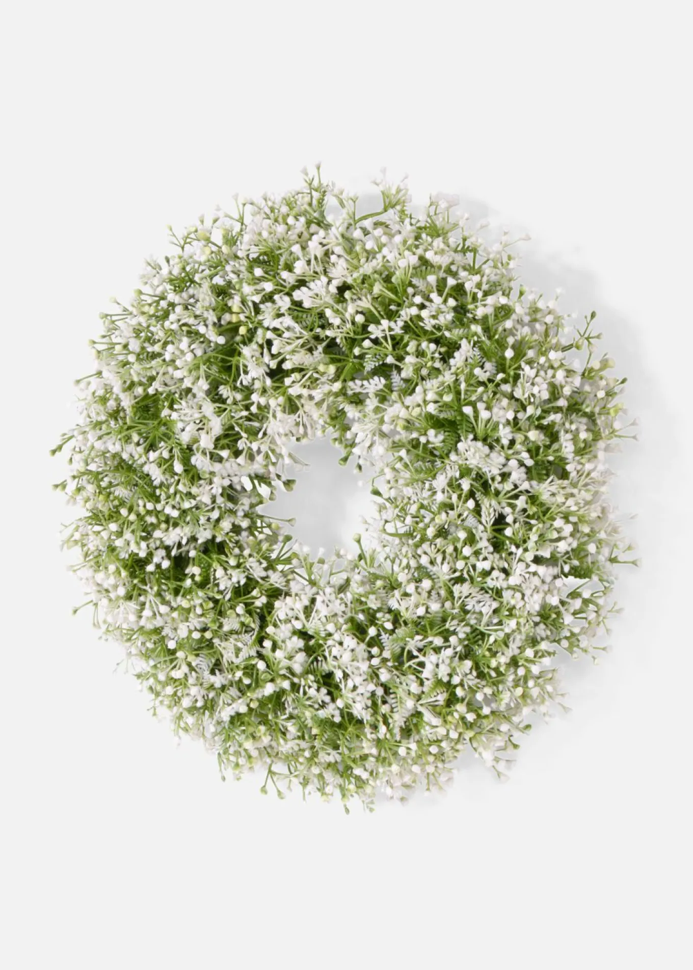 Corona para puerta con gypsophila