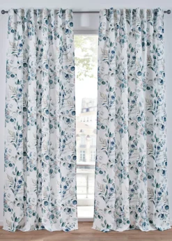 Cortina con estampado de hojas (1 unidad)