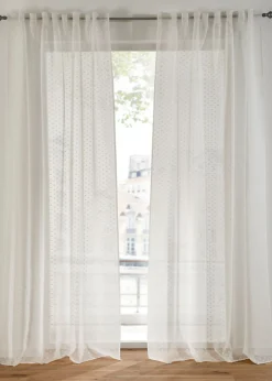 Cortina con lunares de jacquard (1 unidad)