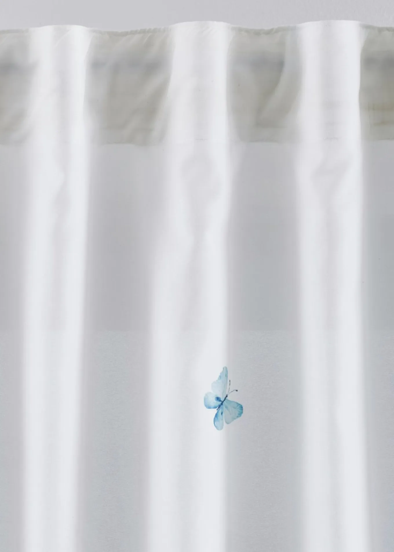 Cortina de microfibra con estampado de mariposas (1 unidad)