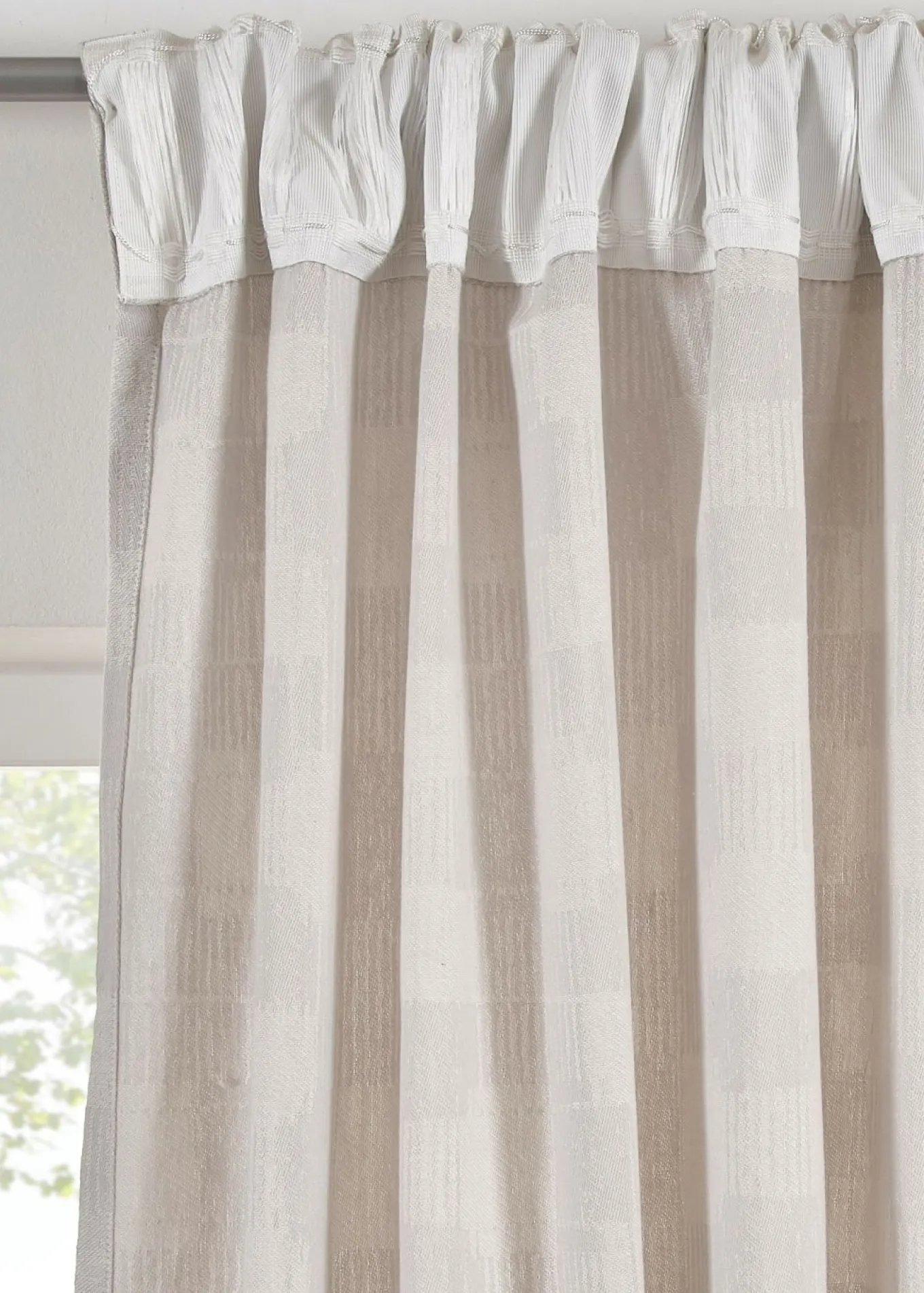 Cortina jacquard de algodón orgánico (1 unidad)