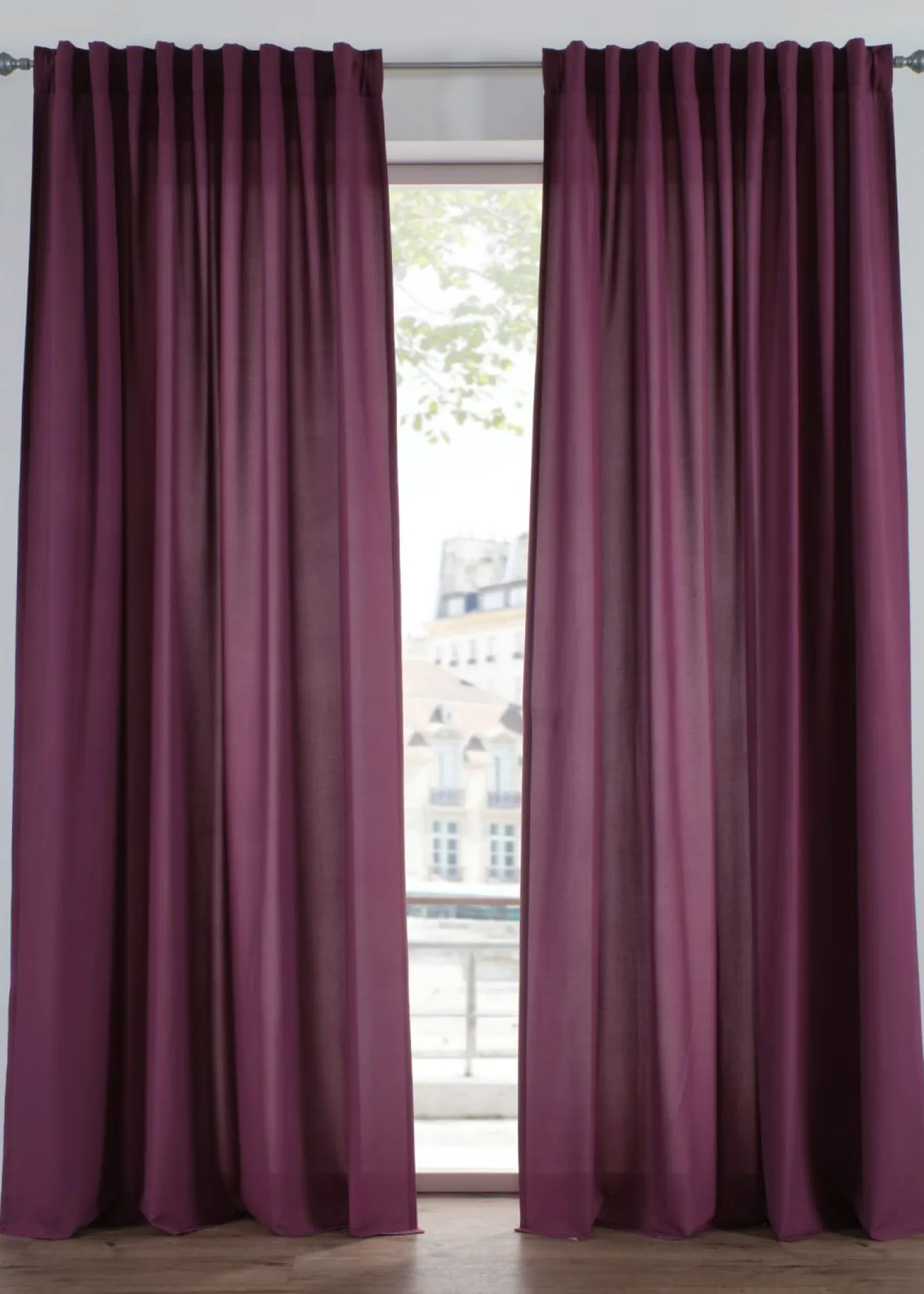 Cortinas de microfibra de fácil cuidado (2 unidades)