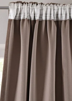 Cortinas oscurecedoras con estructura (2 unidades)