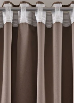 Cortinas oscurecedoras con estructura (2 unidades)