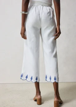 Culotte de lino con cinturón (conjunto de 2 piezas)