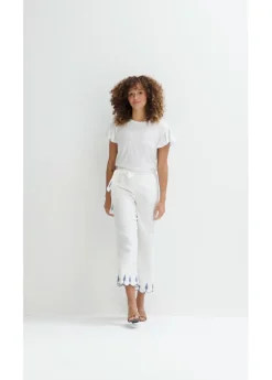 Culotte de lino con cinturón (conjunto de 2 piezas)
