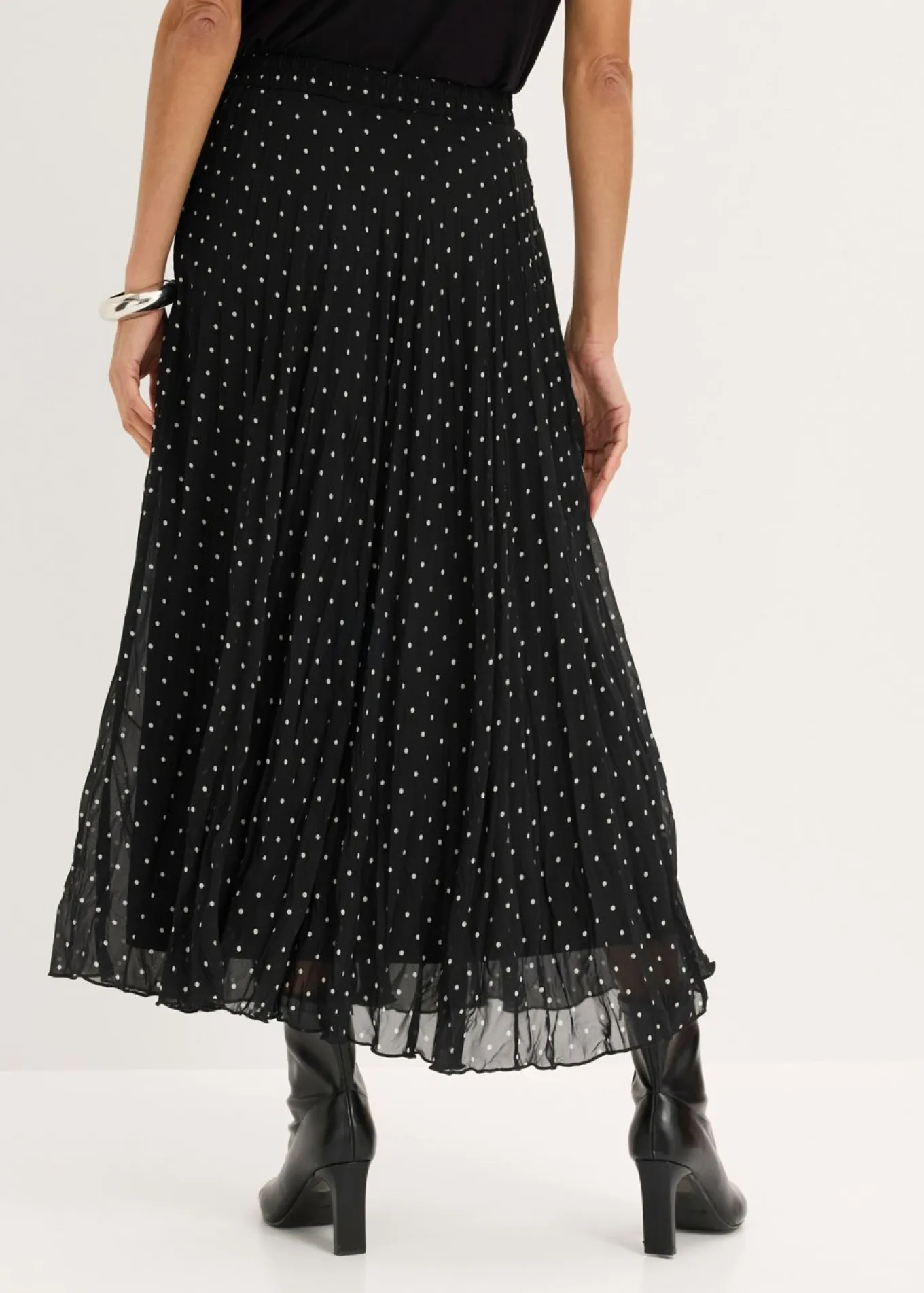 Falda de gasa con look arrugado
