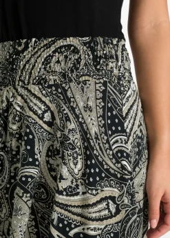 Falda midi asimétrica de viscosa pura