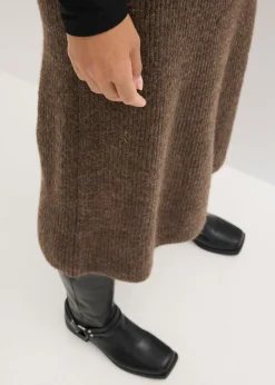Falda midi de punto