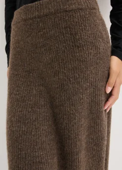 Falda midi de punto