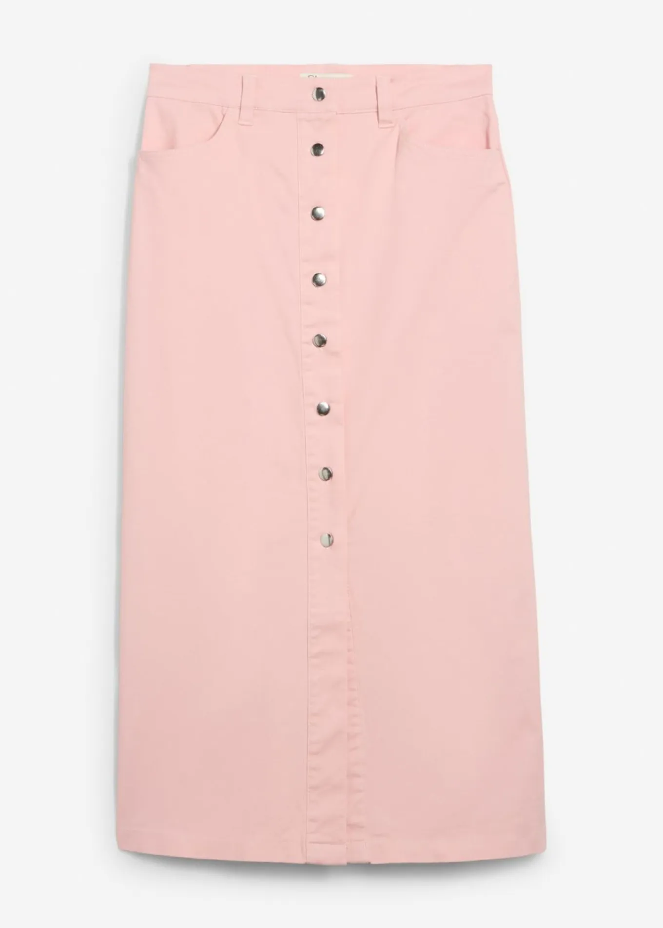 Falda midi de sarga