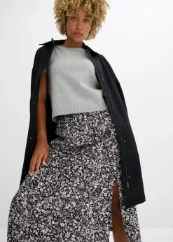 Falda midi de viscosa
