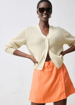 Falda pantalón de lino puro