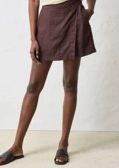 Falda pantalón de lino puro