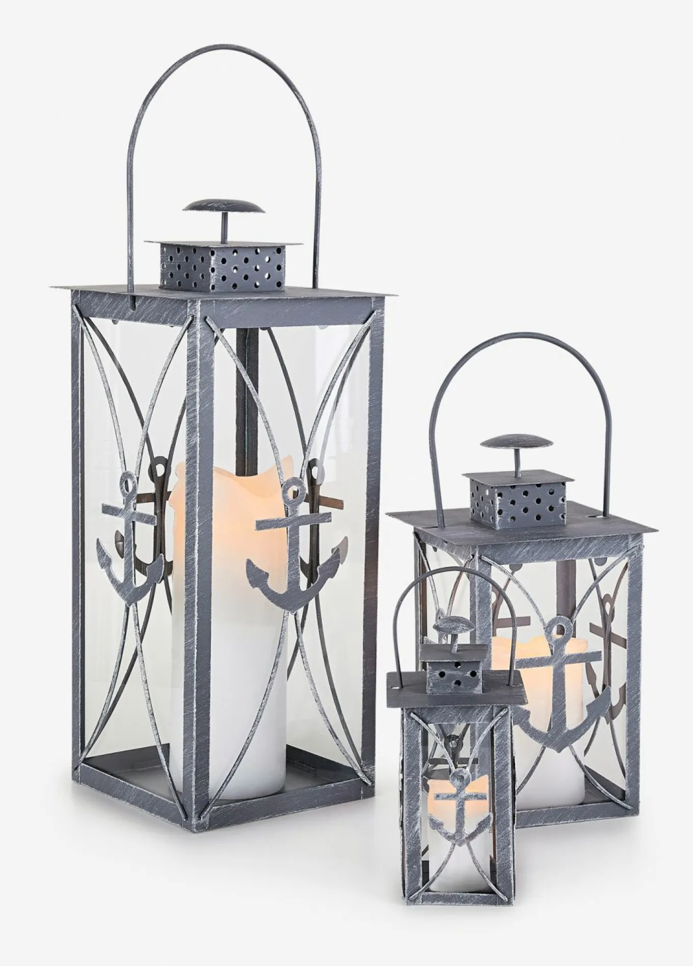 Farol con ancla (2 piezas)