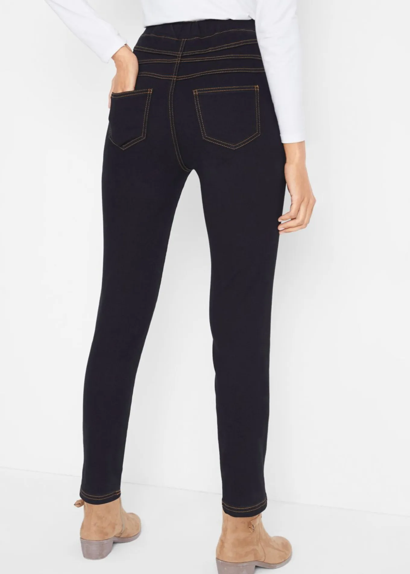 Jeggings elásticos, térmicos y funcionales, de tiro alto con cintura cómoda