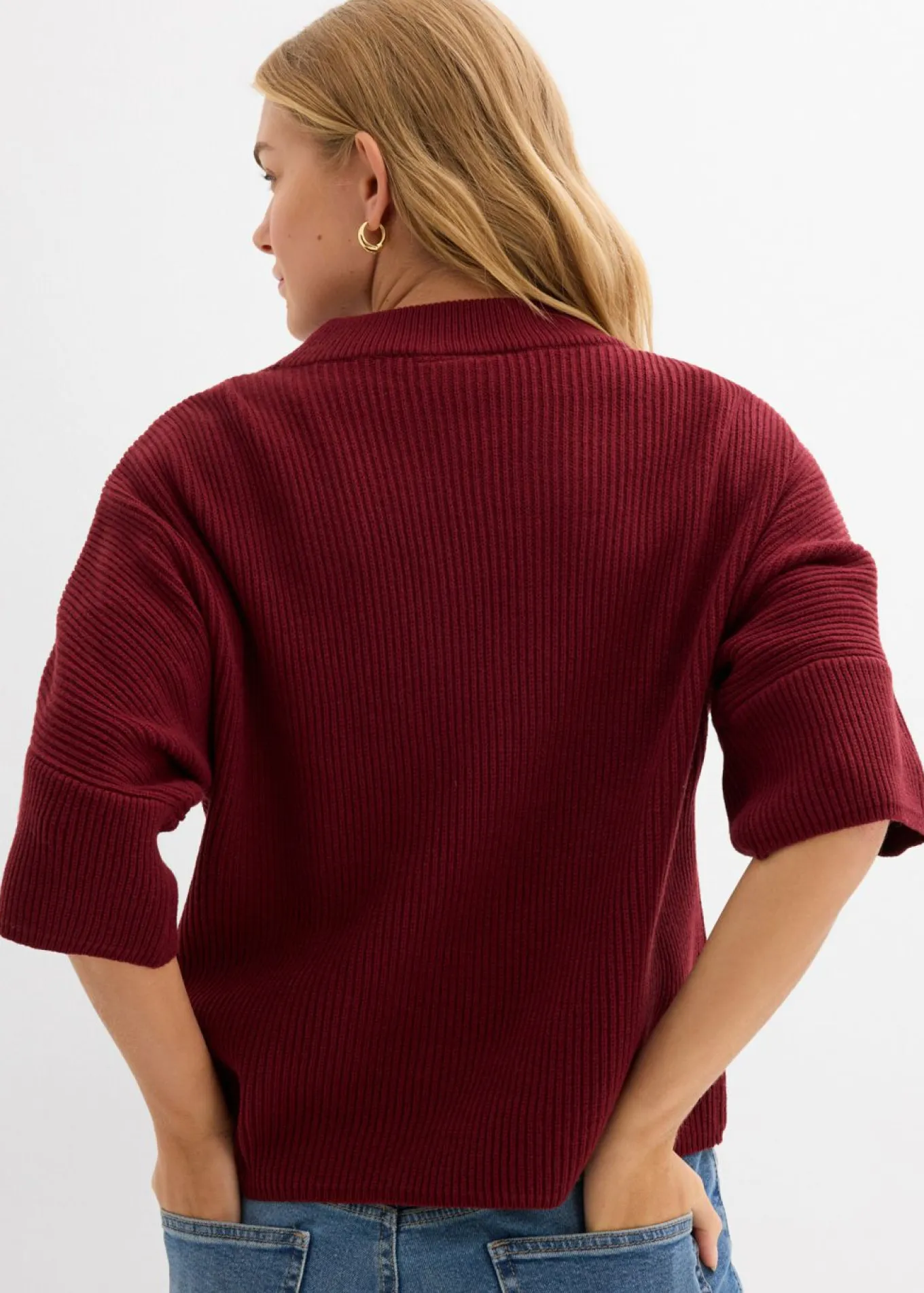 Jersey con corte boxy de mezcla de viscosa suave