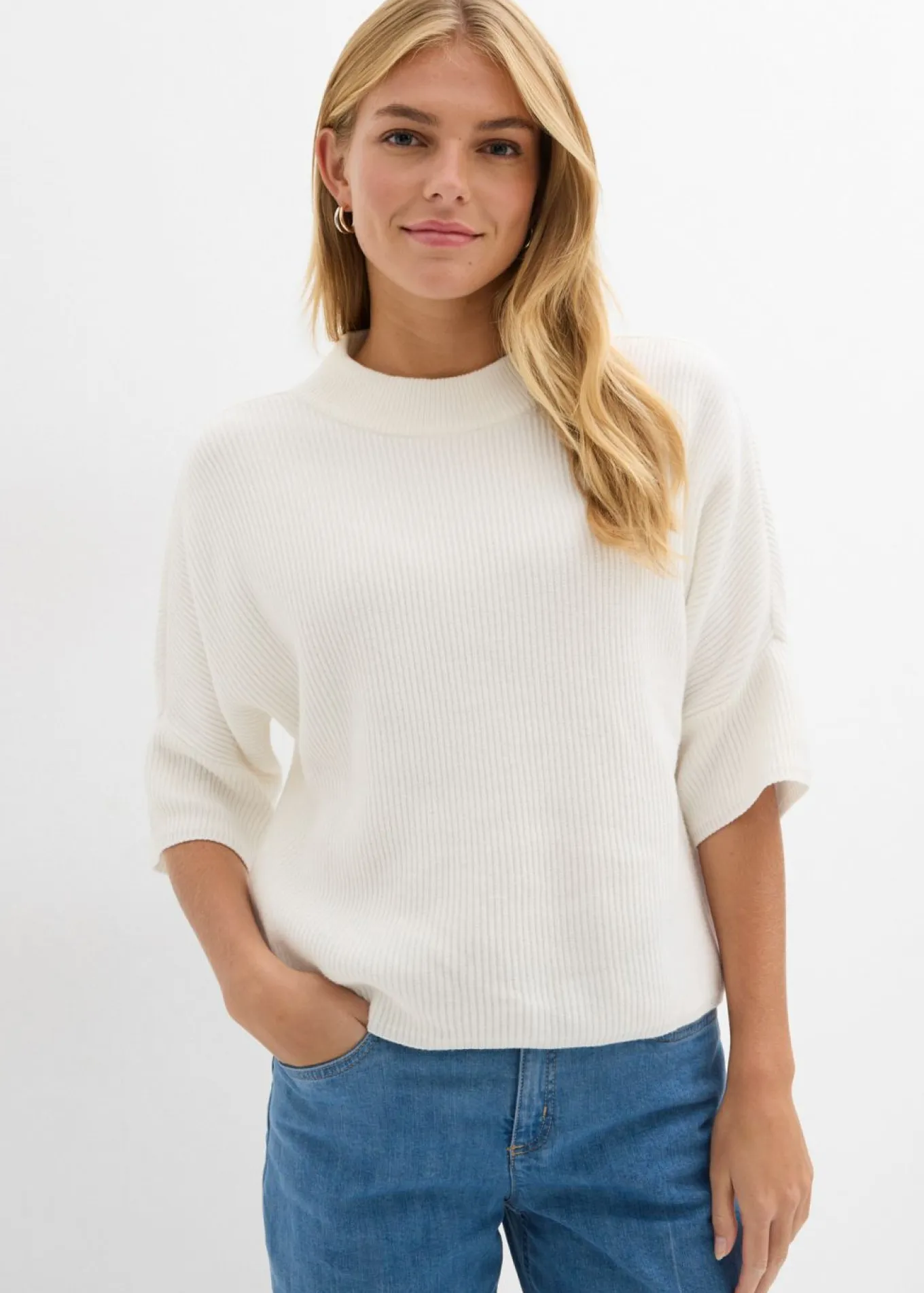 Jersey con corte boxy de mezcla de viscosa suave