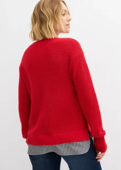 Jersey con inserto de blusa
