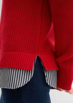 Jersey con inserto de blusa
