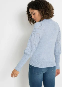 Jersey con patrón de ajour