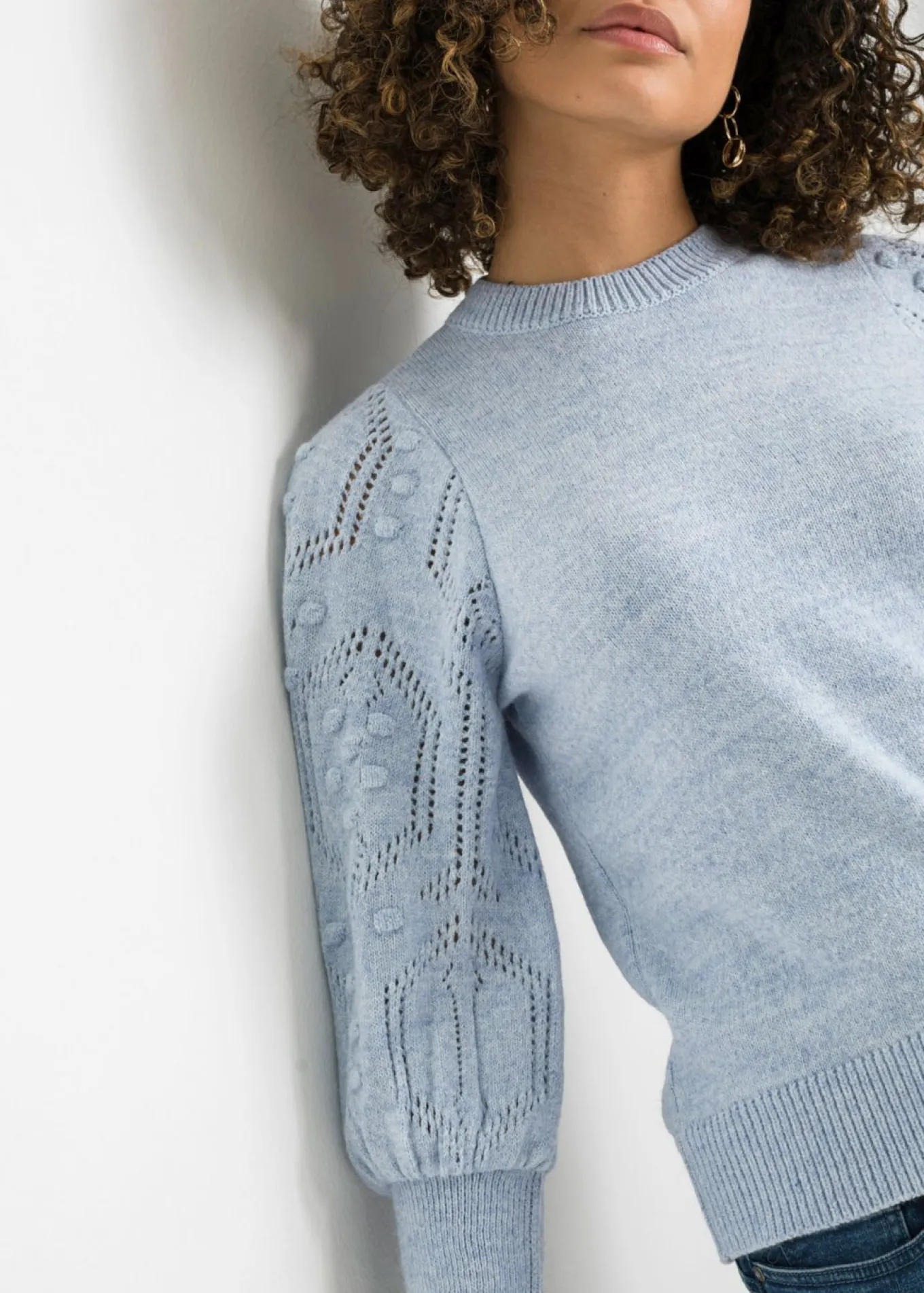 Jersey con patrón de ajour