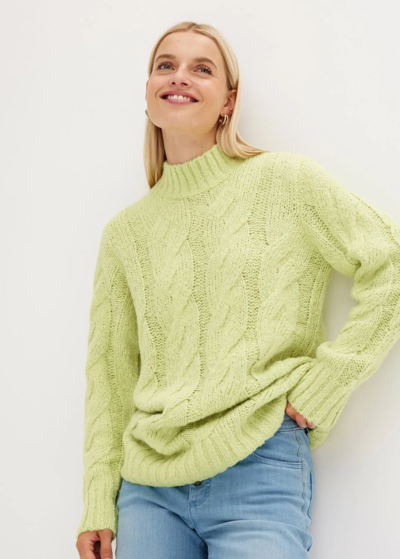 Jersey con patrón trenzado