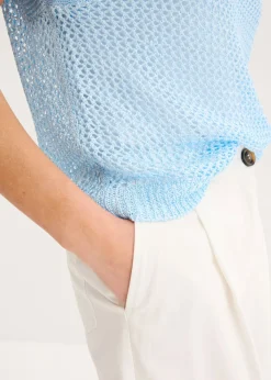 Jersey de ajour con hilo brillante