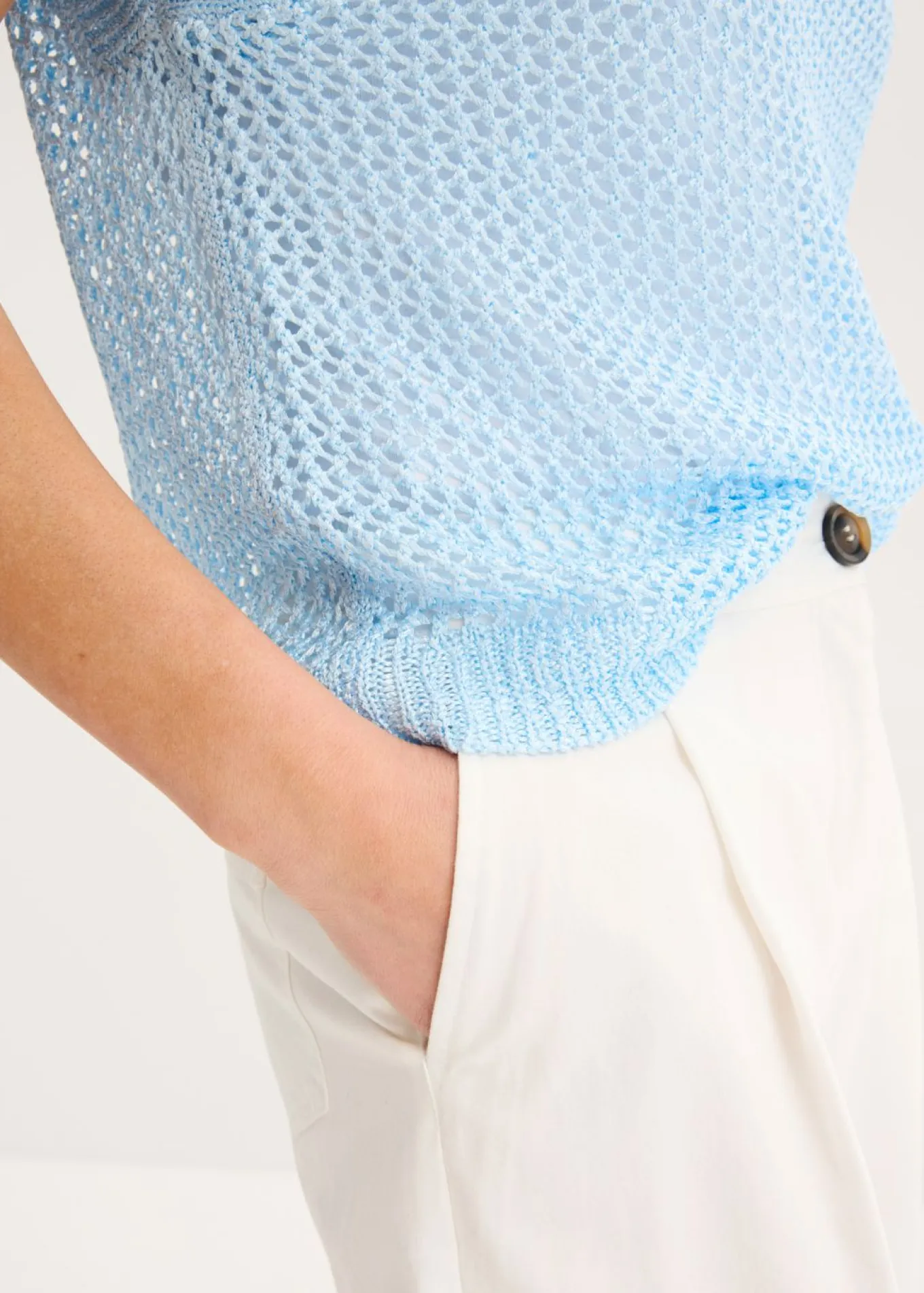 Jersey de ajour con hilo brillante