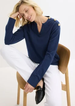 Jersey de algodón con detalle de botones