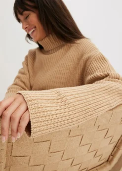 Jersey de algodón puro con cuello vuelto