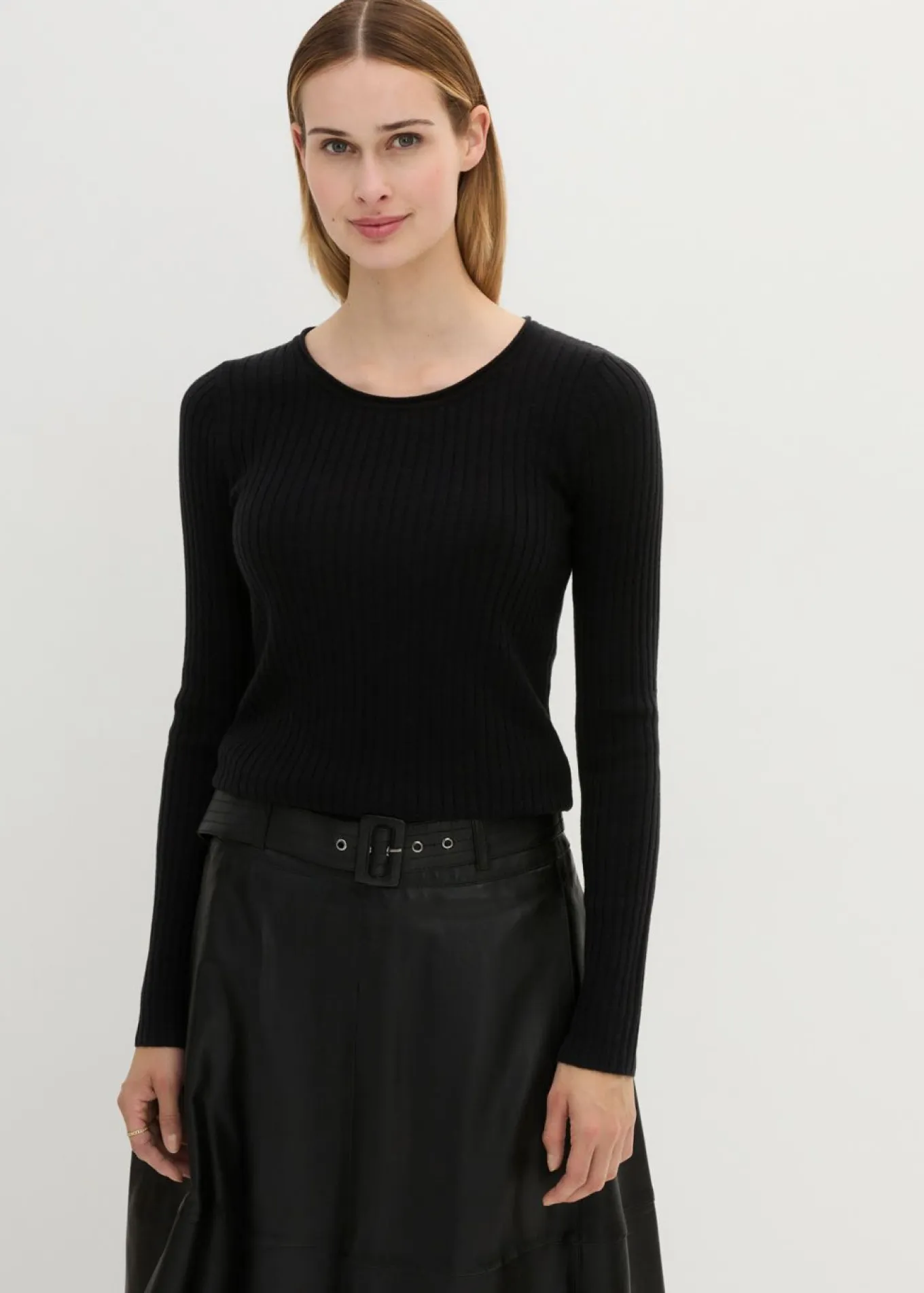Jersey de canalé en lana merina