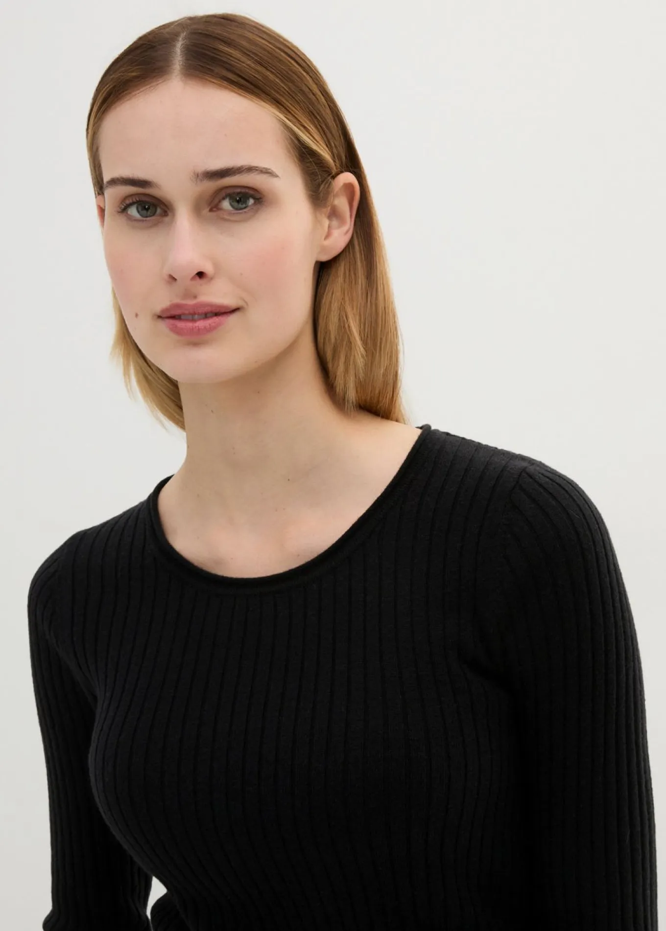 Jersey de canalé en lana merina