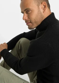 Jersey de cuello vuelto con puños acanalados