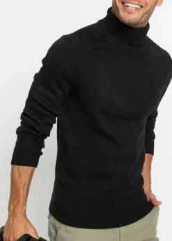 Jersey de cuello vuelto con puños acanalados
