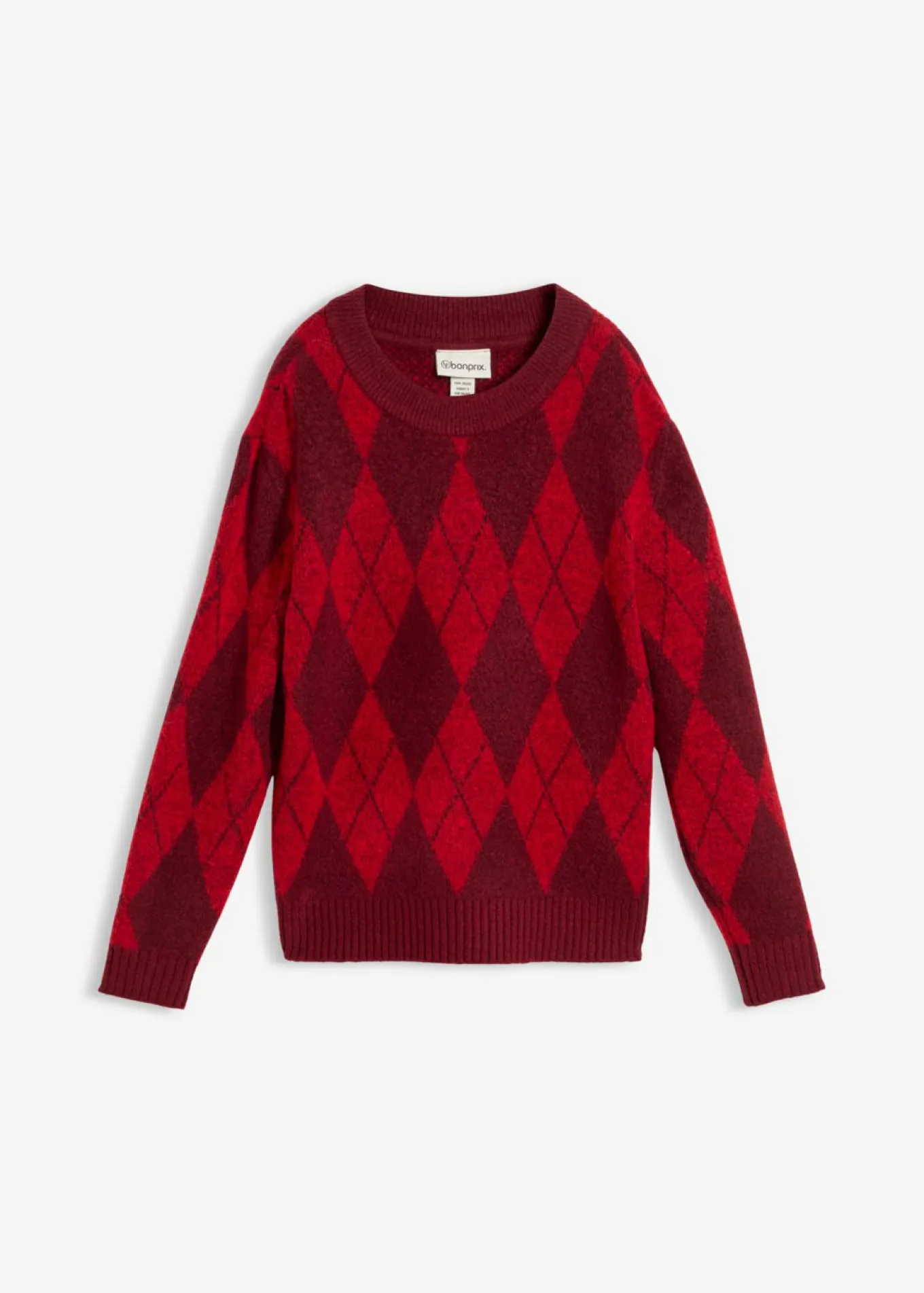 Jersey de punto fino con estampado a cuadros