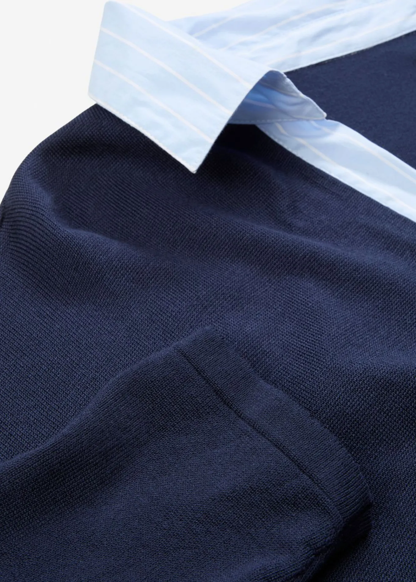 Jersey de punto fino con inserto de blusa