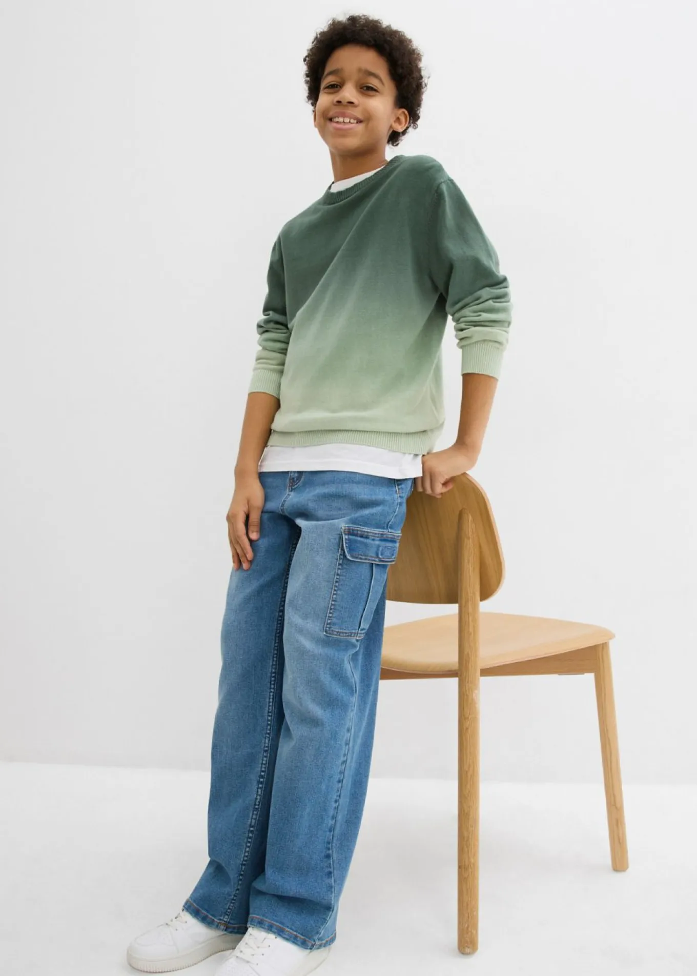 Jersey de punto fino con degradado cromático