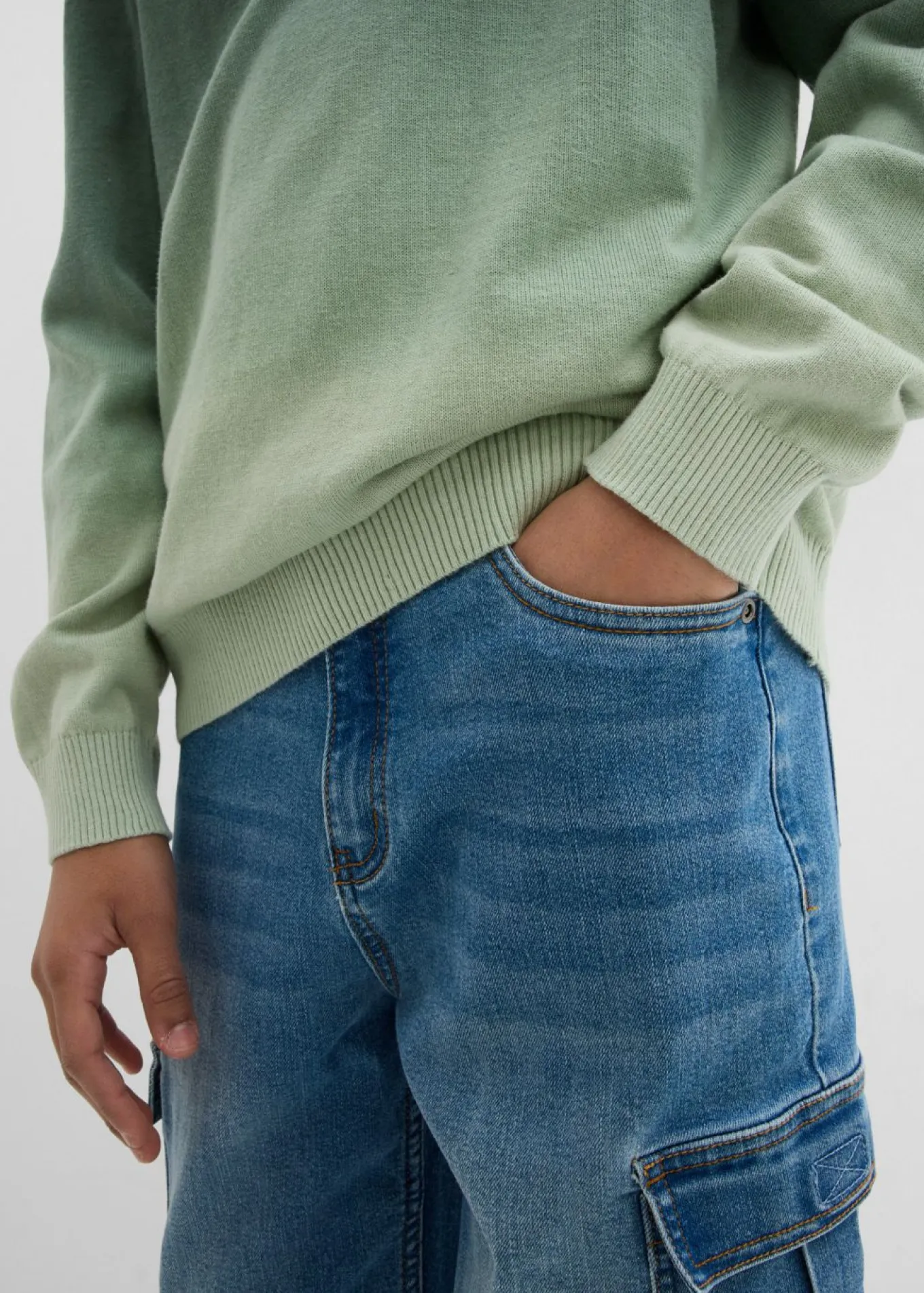 Jersey de punto fino con degradado cromático