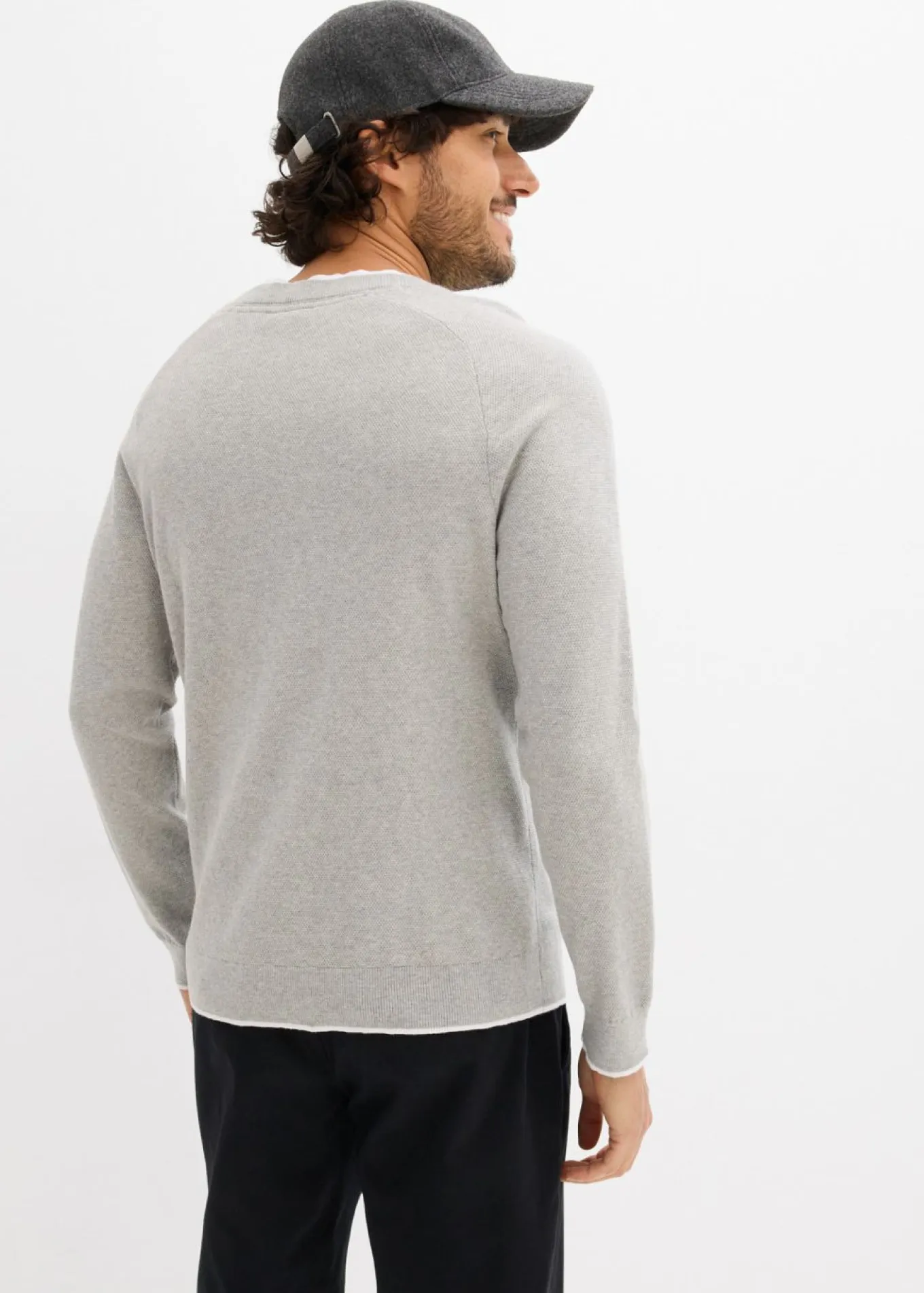 Jersey de punto fino con cuello doble