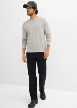 Jersey de punto fino con cuello doble