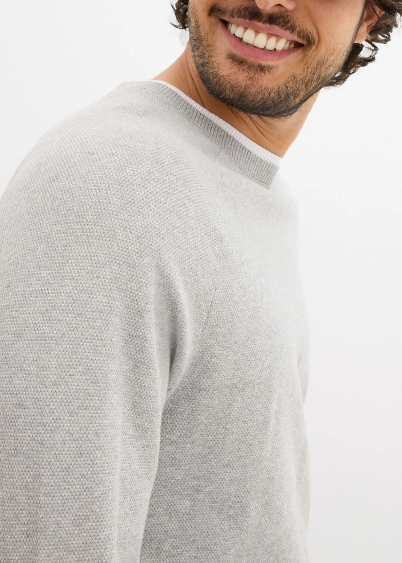 Jersey de punto fino con cuello doble