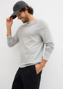 Jersey de punto fino con cuello doble