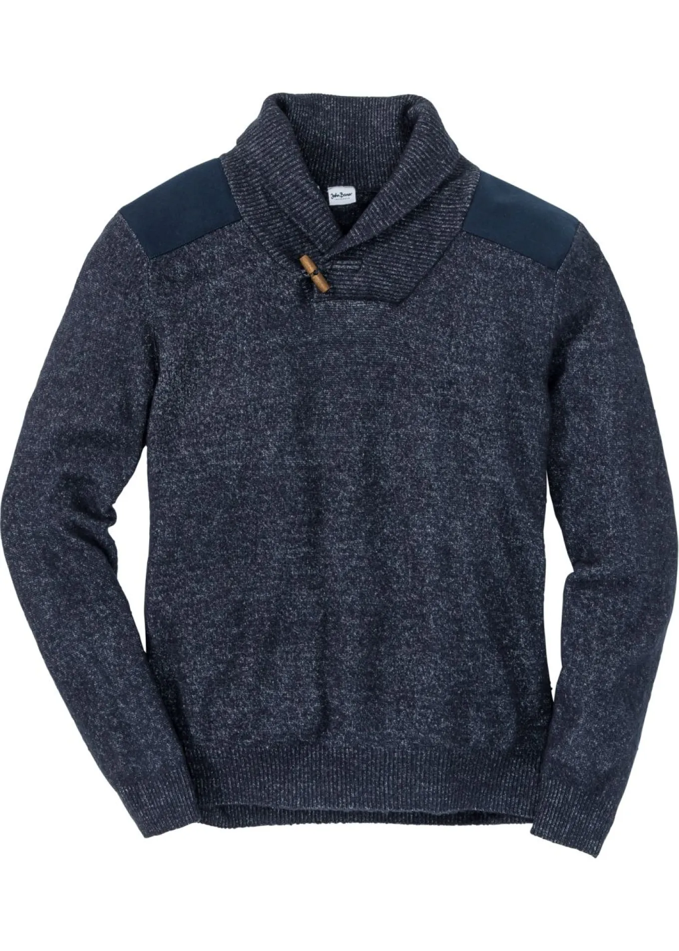 Jersey de punto fino con cuello tipo chal