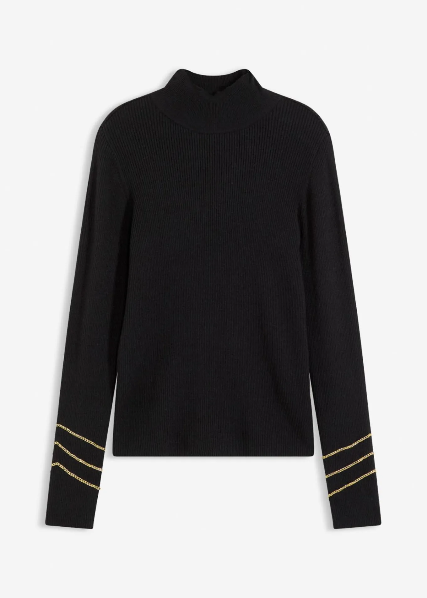 Jersey de punto fino con cadenas doradas