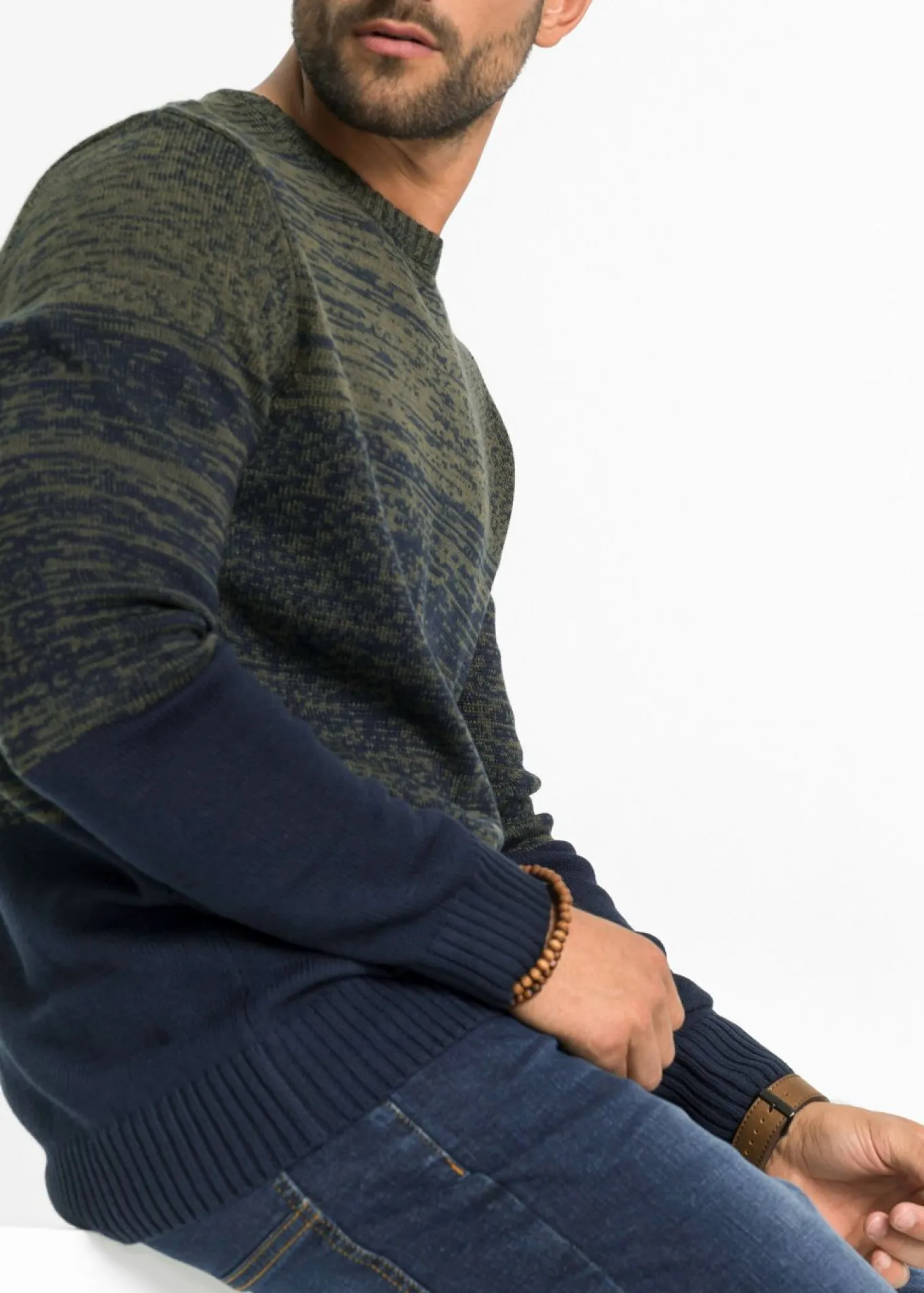 Jersey de punto fino con corte cómodo y suave mezcla de algodón