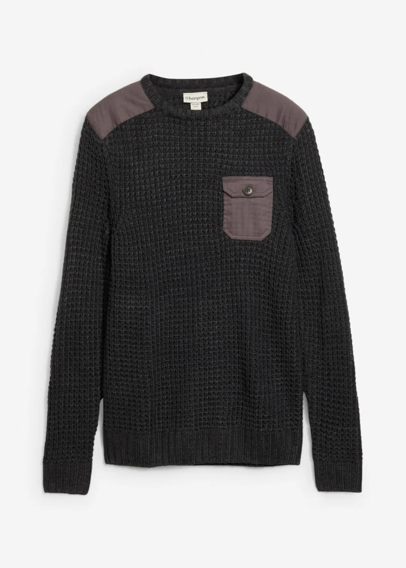 Jersey de punto grueso con bolsillo de solapa