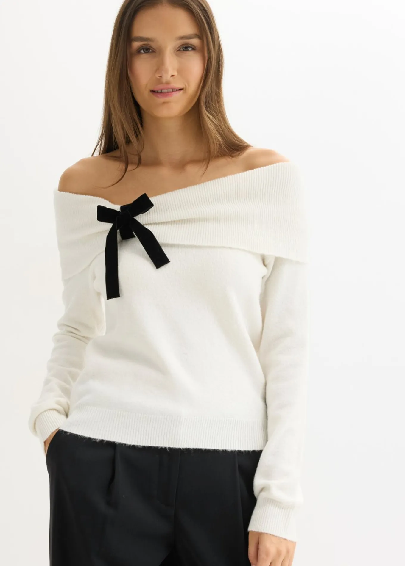 Jersey holgado con escote bañera