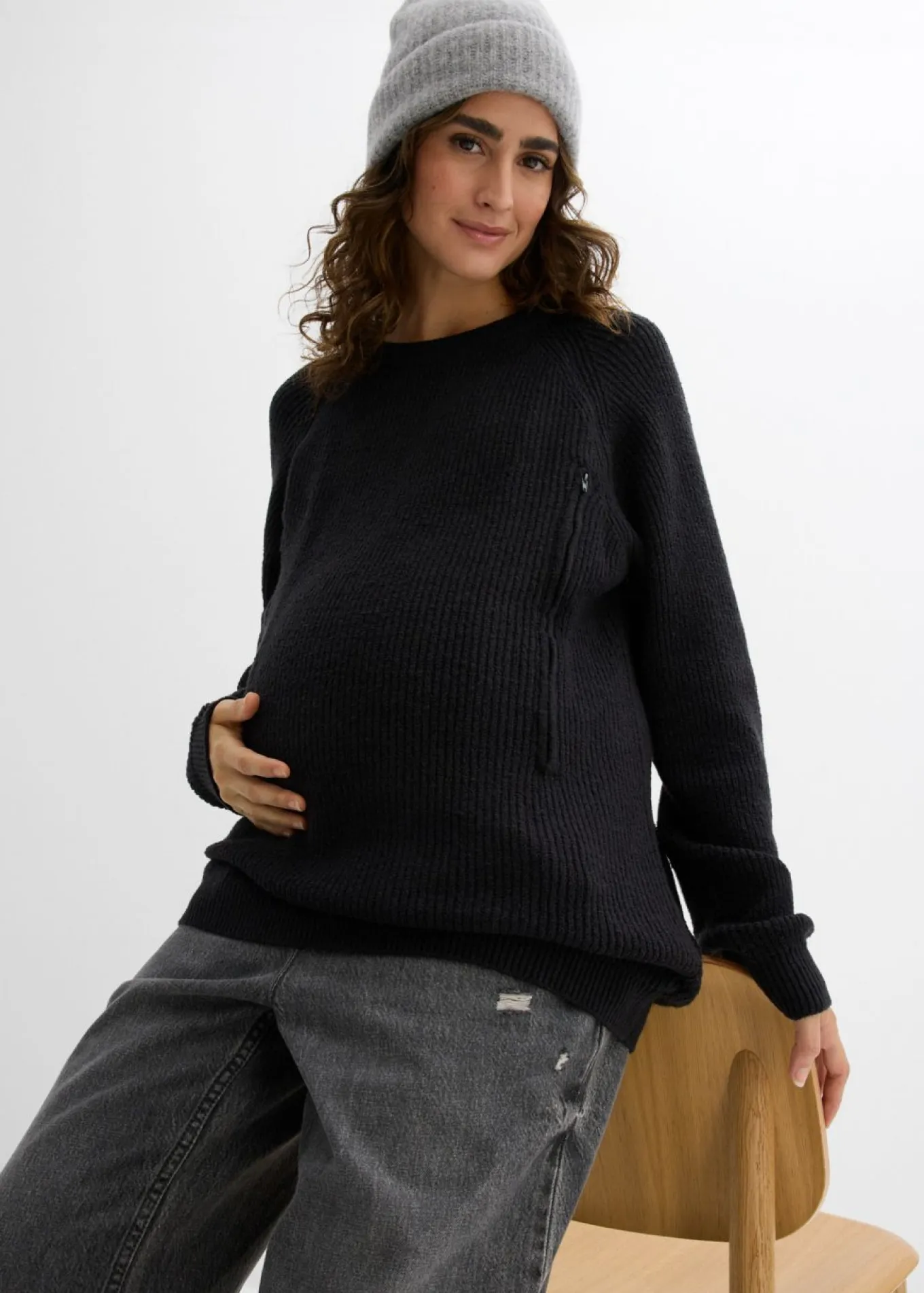 Jersey premamá con una discreta función de lactancia